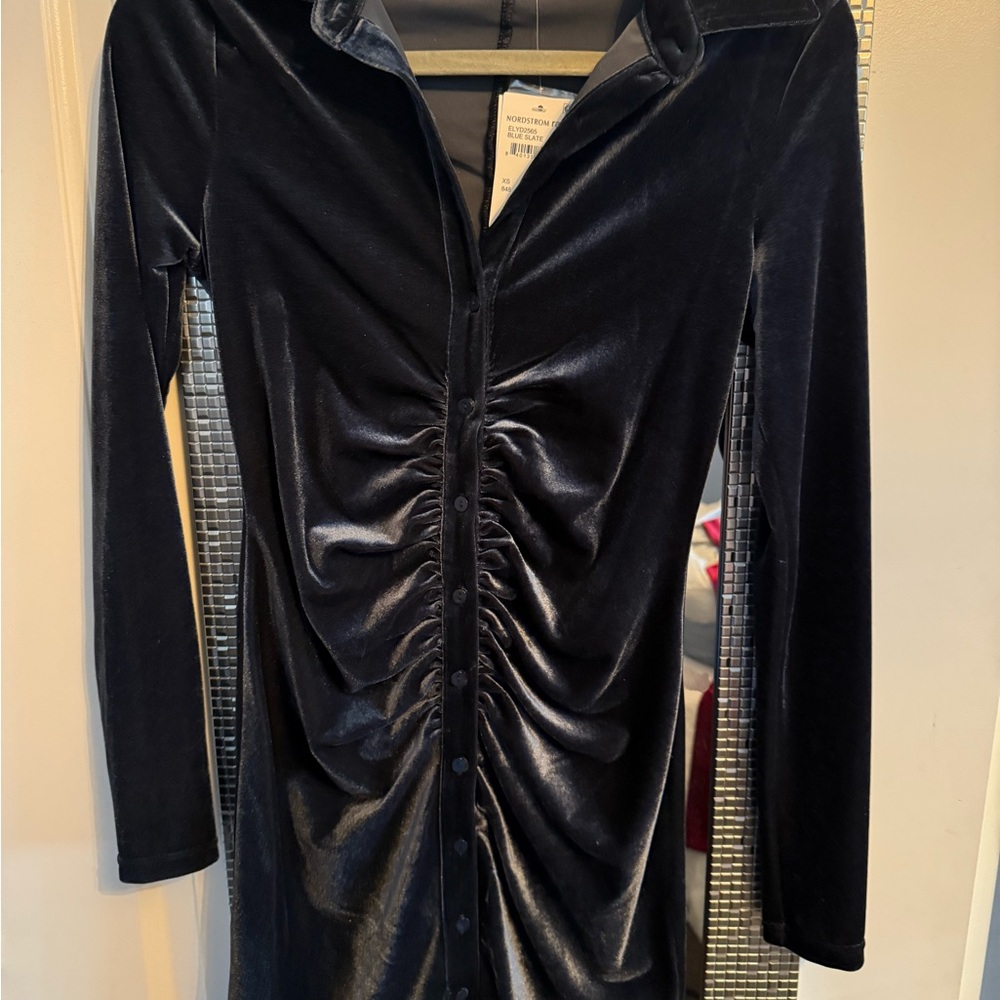 Sophie Rue Midnight Velvet Long Sleeve Dress
